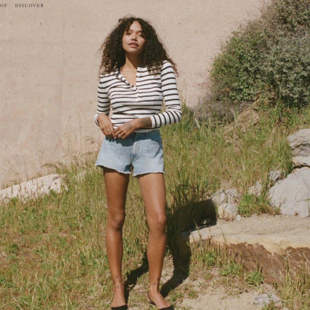 DOEN Paola tee XS NWT MARINA SAN SIMEON STRIPE - Picture 3 of 5